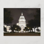 Carte Postale Capitole d'Austin, Texas à la nuit (Devant)