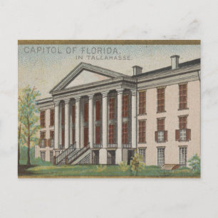 Carte Postale Capitole de Floride dans le Vintage de Tallahasse
