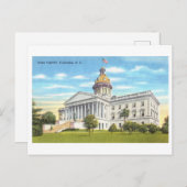 Carte Postale Capitole de l'État de Columbia, Caroline du Sud, (Devant / Derrière)