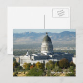 Carte Postale Capitole de l'État de l'Utah (Devant / Derrière)