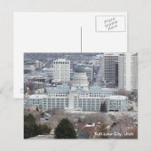 Carte Postale Capitole de l'État de l'Utah - Salt Lake City (Devant / Derrière)