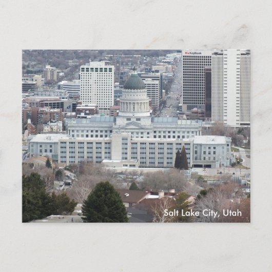 Carte Postale Capitole de l'État de l'Utah - Salt Lake City (Devant)