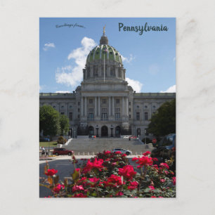 Carte Postale Capitole de l'État de Pennsylvanie Harrisburg Penn