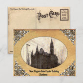 Carte Postale Capitole de l'État de Virginie-Occidentale Constru (Devant / Derrière)