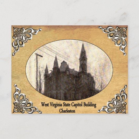 Carte Postale Capitole de l'État de Virginie-Occidentale Constru (Devant)