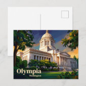 Carte Postale Capitole de l'État de Washington États-Unis (Devant / Derrière)