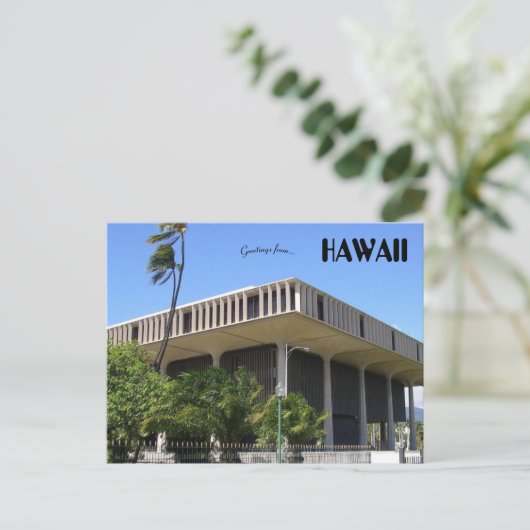 Carte Postale Capitole de l'État d'Hawaï (Debout devant)