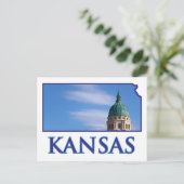 Carte Postale Capitole de l'État du Kansas (Debout devant)