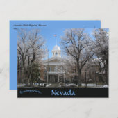Carte Postale Capitole de l'État du Nevada Carson City Nevada (Devant / Derrière)