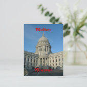 Carte Postale Capitole de l'État - Madison (Debout devant)