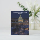 Carte Postale Capitole de Washington D.C. dans la nuit d'hiver (Debout devant)