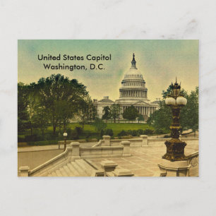 Carte Postale Capitole des États-Unis depuis les marches de la b
