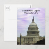 Carte Postale Capitole des États-Unis, Washington, DC (Devant / Derrière)