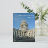 Carte Postale Capitole d'État - Madison (Debout devant)