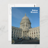 Carte Postale Capitole d'État - Madison (Devant / Derrière)