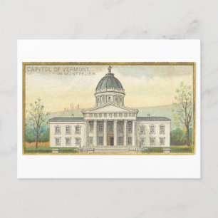 Carte Postale Capitole du Vermont à Montpelier Vintage