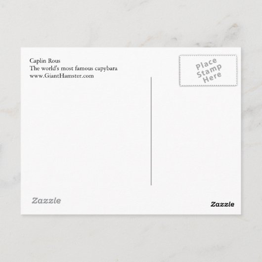 Carte Postale Caplin Rous mangeant de l'herbe (Dos)