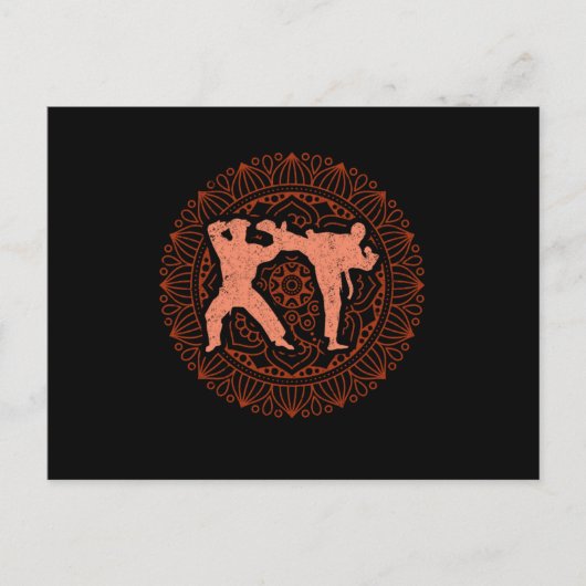 Carte Postale Capoeira Mandala brésilienne Danse combat acrobati (Devant)