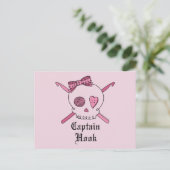Carte Postale Capot Capot Crâne & Crochet crochets (Pink Back) (Debout devant)