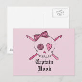 Carte Postale Capot Capot Crâne & Crochet crochets (Pink Back) (Devant / Derrière)