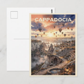 Carte Postale Cappadoce Turquie Voyage Vintage