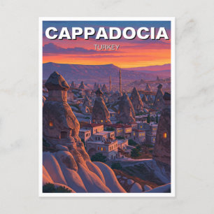 Carte Postale Cappadocia Turquie Hot Air Balloons coucher de sol