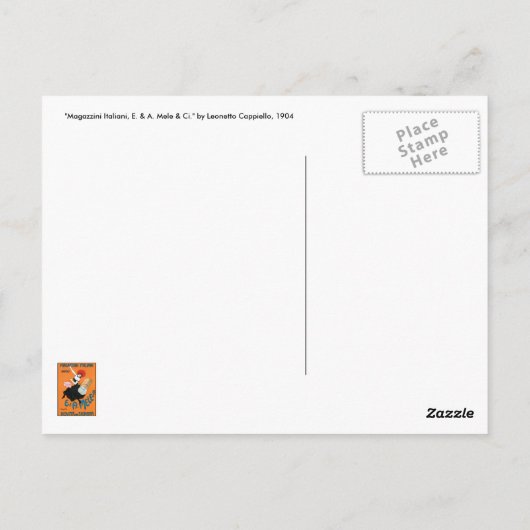 Carte postale : Cappiello - Vintage - Magazzini It (Dos)