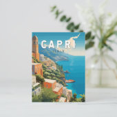 Carte Postale Capri Italie Travel Art Vintage (Debout devant)