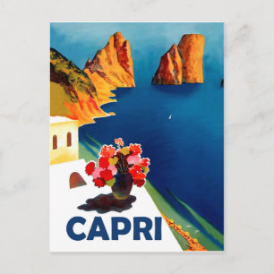 Carte Postale Capri, Italie. Voyage vintage