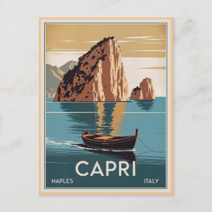 Carte Postale Capri Italie Voyage Vintage Italien