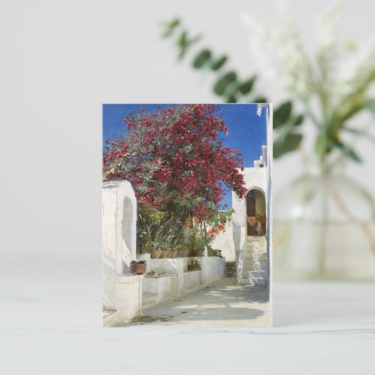 Carte Postale Capri - Oleandres en fleurs, Peder Severin Krøyer (Debout devant)