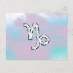 Carte Postale Capricorn Zodiac signe sur Mère style perle