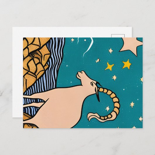 Carte Postale Capricorne (Devant / Derrière)