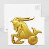 Carte Postale Capricorne d'or (Devant / Derrière)