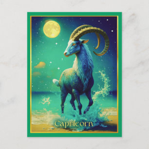 Carte Postale Capricorne le signe du zodiaque du Bouc de mer