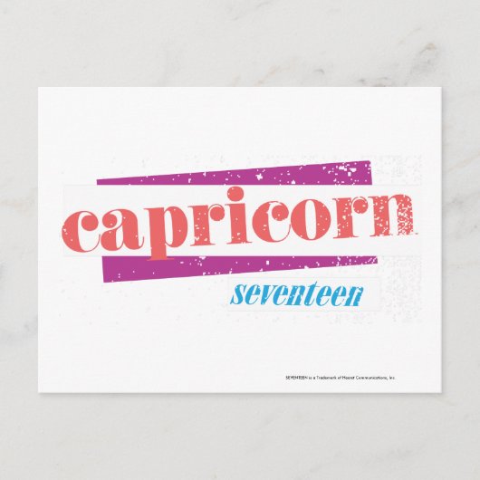 Carte Postale Capricorne Lt. rose (Devant)