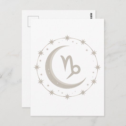 Carte Postale Capricorne Lune : un symbole céleste (Devant / Derrière)