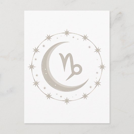 Carte Postale Capricorne Lune : un symbole céleste (Devant)