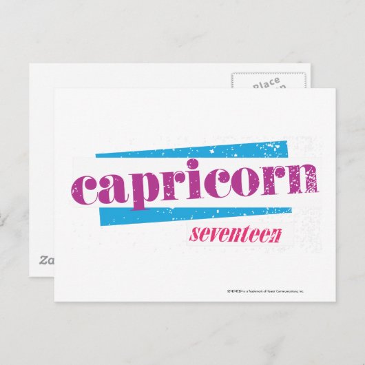 Carte Postale Capricorne pourpre (Devant / Derrière)