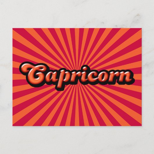 Carte Postale Capricorne rétro Zodiac (Devant)
