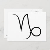 Carte Postale capricorne symbole grec astrologie zodiaque horosc (Devant / Derrière)