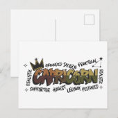 Carte Postale Capricorne Zodiaque Graffiti (Devant / Derrière)