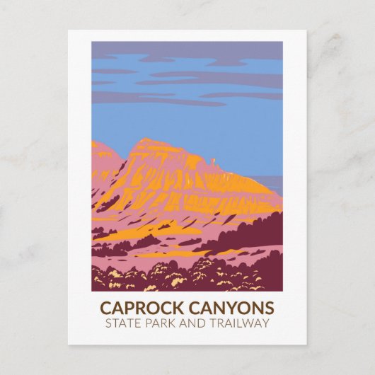 Carte Postale Caprock Canyons State Park et Trail Texas (Devant)