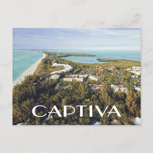 Carte Postale Captiva Island, Floride Vue aérienne Photo (Devant)