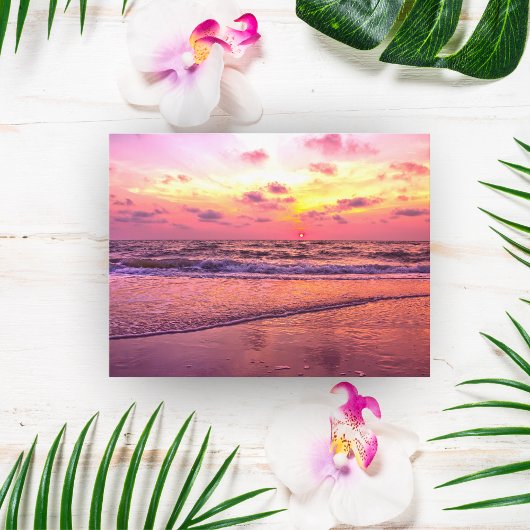 Carte postale captivante de coucher de soleil sur