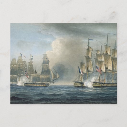 Carte Postale Capture de la Pomone par HMS Arethusa au large de (Devant)