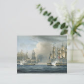 Carte Postale Capture de la Pomone par HMS Arethusa au large de (Debout devant)