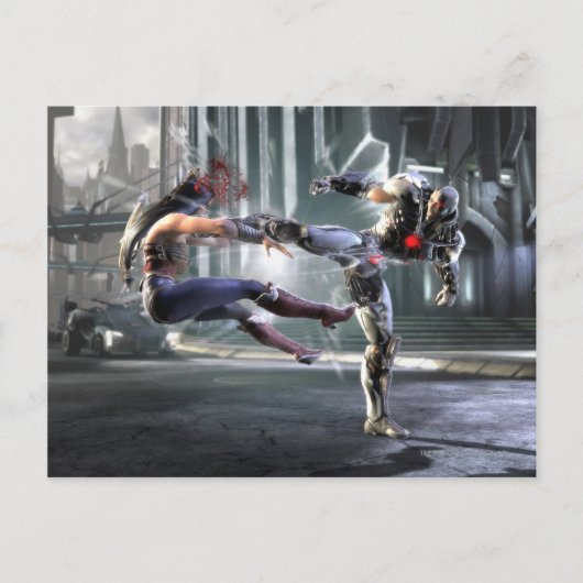Carte Postale Capture d'écran : Wonder Woman vs Cyborg (Devant)