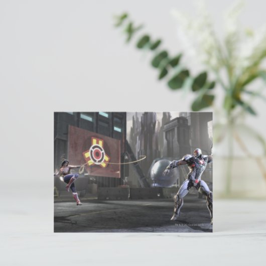 Carte Postale Capture d'écran : Wonder Woman vs Cyborg 2 (Debout devant)