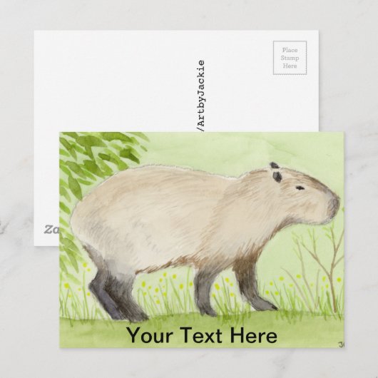Carte Postale Capybara (Devant / Derrière)